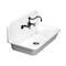Gourmetier Arcticstone 36" Solid Surface Farmhouse Kitchen Sink W/Backsplash, Wht GKTA362119 - alternate 3